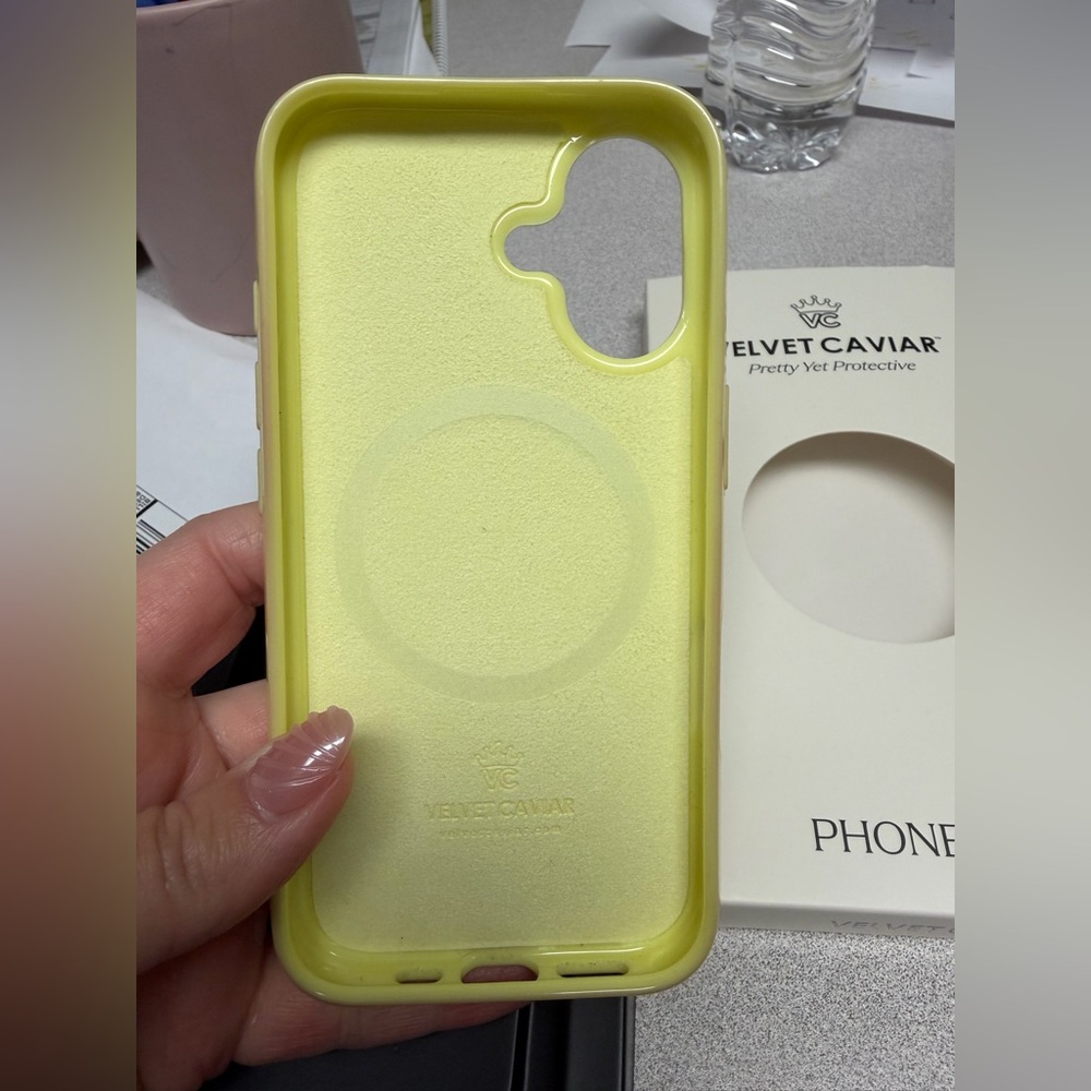 Used velvet caviar yellow fruit case iPhone 16 MagSafe - Picture 2 of 2